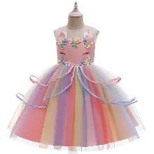 Vestido de unicornio arcoíris