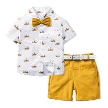 Conjunto de niño camisa de coronas y short