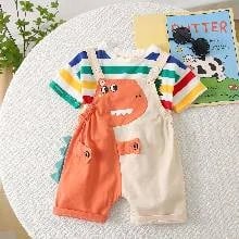 Conjunto de dinosaurio (naranja o turquesa)